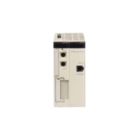 Schneider TSXP574823M standalone processor delivers 0.23 µs execution speed with 768 KB RAM. Features Modbus RS-485, USB port