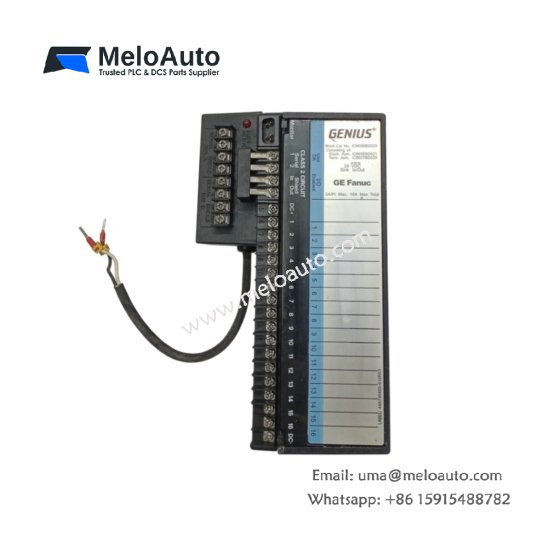 The GE IC660EBD023 electronic assembly provides 16 sink I/O circuits for Genius I/O blocks. It supports 24 VDC operation and hot-swap