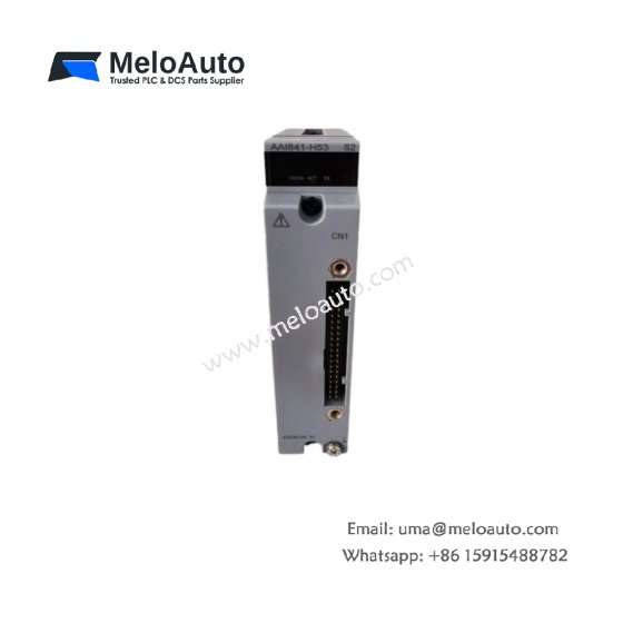 Yokogawa AAI841-H with 8I/8O channels, HART support, ±0.1% accuracy, 12-bit resolution for CENTUM VP systems.