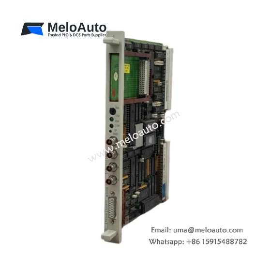 Siemens 6ES5526-3LF11 communication interface module from CP 526-2 series. Features dual 48-pin connectors and LED indicators