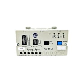 Allen-Bradley 193-EF1A motor protection relay: 1-5A adjustable range, Class 10/20/30 trip, phase loss protection for NEMA/IEC starters