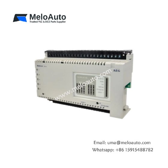 Schneider 110CPU41103 micro PLC CPU. 16-bit at 40 MHz, 256 kB flash, 48 onboard I/O, supercapacitor backup, 0.5 µs execution