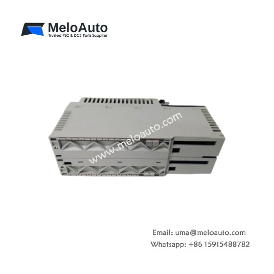 Schneider 690MCB10100 breakout module. 26 screw terminals, encoder and digital I/O, LED indicators, 2A outputs for Modicon motion