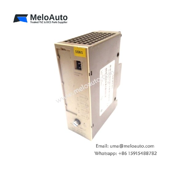 Siemens 6ES5955-5NB11 power supply module: 24V DC at 10A, universal AC input 85-264V, 30ms hold-up for S5-115U racks.