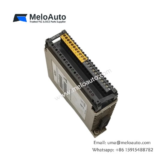 Schneider DAP 212 AEG I/O module. 8 digital inputs, 4 relay outputs, 7 mA per input, 2A contacts, optoisolated for legacy PLC systems.​