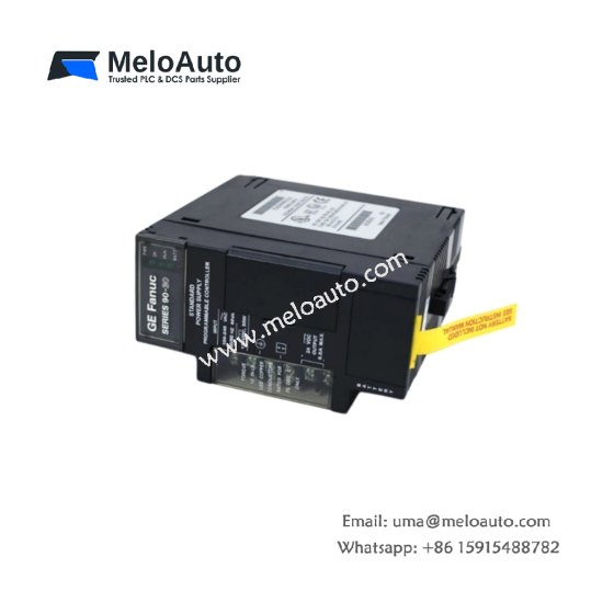 GE IC693PWR321Z 30W power supply with 2,200 µF storage, 20 ms hold-up, and 85-264 VAC input. For Series 90-30 PLC racks.