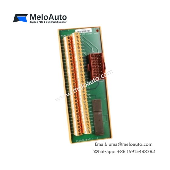 GE IS200ATBAG1A IS200ATBAG1AAA terminal board. 9.0x7.5 inches, 0.73 kg, 310 J storage. For Mark VI Speedtronic turbine control.