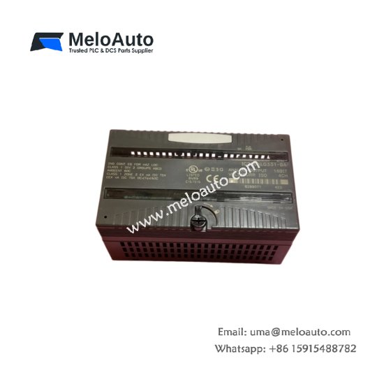 GE IC200ALG331-BA analog output module. 4 channels, 15-bit resolution, 0-10V/±10V/0-20mA/4-20mA, 5 ms update for VersaMax systems.