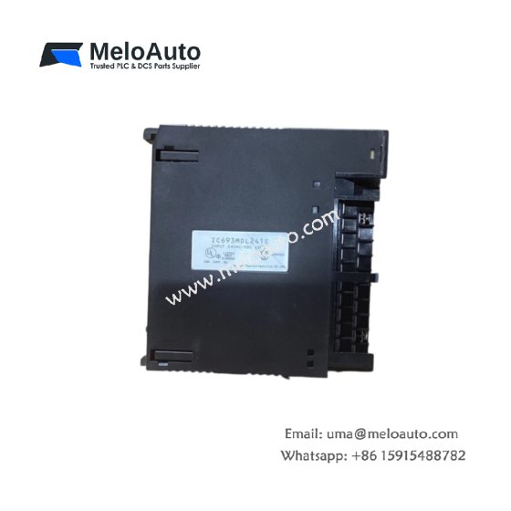 GE IC693MDL241C 16-point 24 VDC input module with 560 µF energy storage and LED indicators. For Series 90-30 PLC systems.​