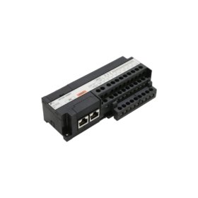 FUJI NR1SX-1606DT I/O terminal with 16 spring-clamp channels, 14.5J storage, 0.22kg weight for DIN rail mounting.