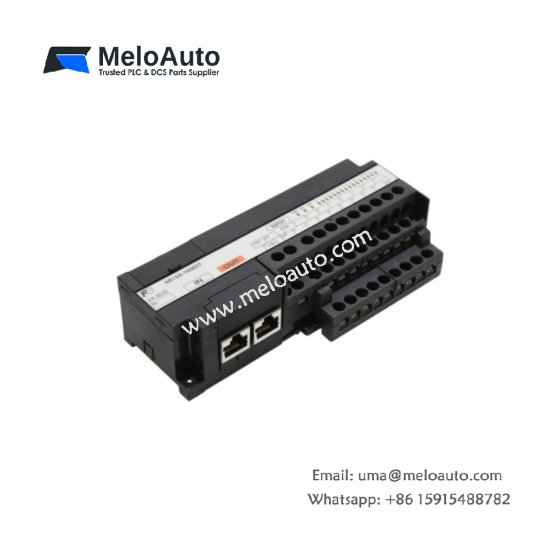 FUJI NR1SX-1606DT I/O terminal with 16 spring-clamp channels, 14.5J storage, 0.22kg weight for DIN rail mounting.
