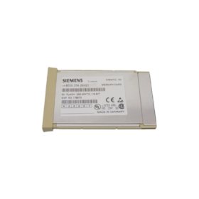 Siemens 6ES5374-2KH21 memory card features 64 kB EEPROM storage, 100,000 write cycles, 10+ year data retention, and write-protect switch