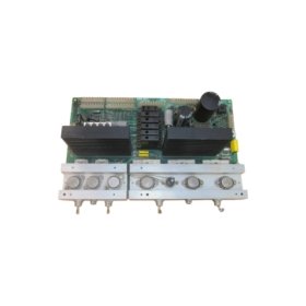 GE A20B-0005-0450/04B power supply PCB delivers 5V at 8A, 24V at 4A, features 1500µF storage, thermal protection, and relay monitoring