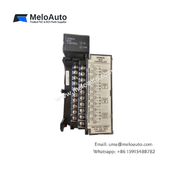 GE IC693BEM331K Genius bus controller for Series 90-30. 153.6 kbaud, 31 devices, 0.36kg, 24V DC. Reliable I/O control. Shop now.