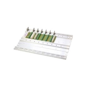 Siemens 6ES5701-3LA12 Mounting Rack for SIMATIC S5-115U. 8 slots, passive backplane, 48-pin DIN connectors, steel chassis, 2.8kg.