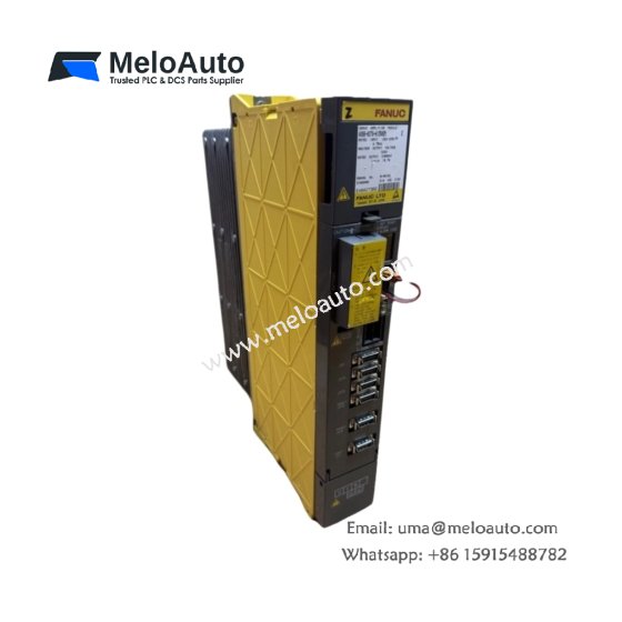 GE A06B-6079-H105#EM servo amplifier module for CNC systems. 7.5 kVA, 15A continuous, 30A peak, regenerative braking