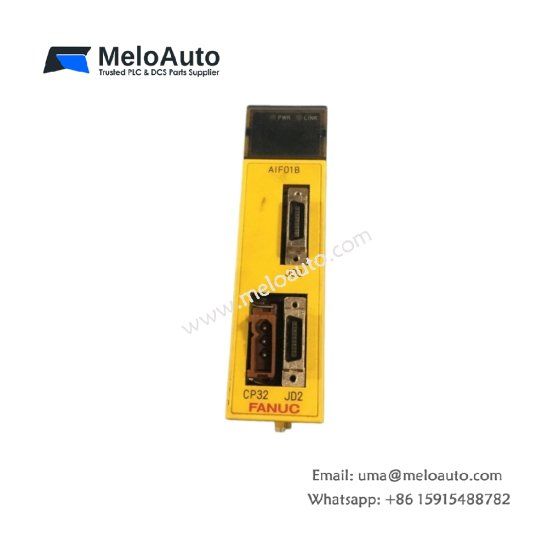 GE A03B-0807-C012 interface module for PLC systems. 16 bidirectional channels, 5-24V DC inputs, 24V outputs at 50mA, 1,500V isolation