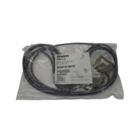 Siemens 6ES5734-5BF00 plug-in cable for SIMATIC S5 programming. Length 2500mm, weight 0.25kg, 15-pin D-sub connectors, shielded