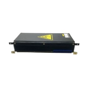 GE A16B-1212-0110-01 power supply for CNC systems. 200-240V AC input, 24V 3A, 5V 5A, ±15V 1A outputs, 20ms hold-up, fan-cooled