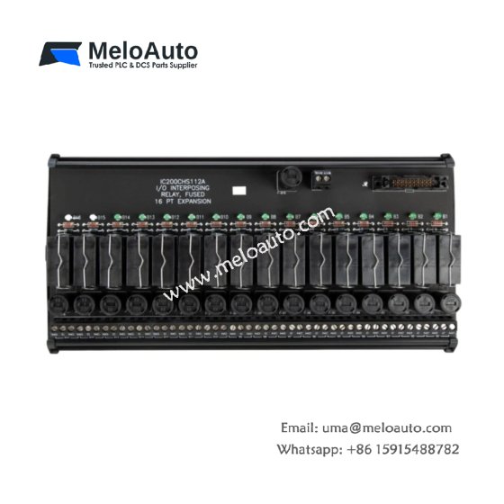 GE IC200CHS112A relay-style I/O terminal: 12 SPDT relays, 3A rating, 0.92 lbs, 8ms response. Isolate field devices. Shop now.
