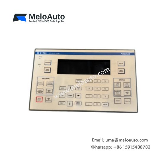 Schneider XBT PM027010 small panel with keypad features 2.5" monochrome LCD and 16 tactile keys. Supports Modbus RTU master/slave