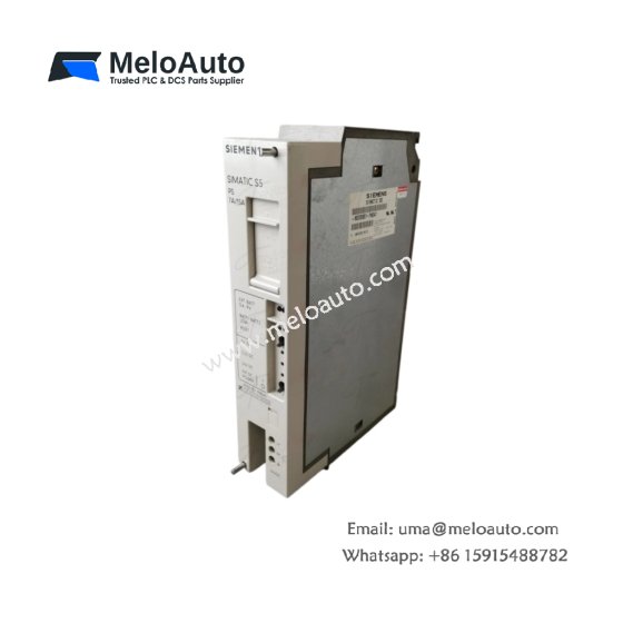 Siemens 6ES5951-7ND41 power supply module. 120V AC to 5V/24V DC, 20A/5A outputs, 15000µF storage, 286 components, 2.10kg. For SIMATIC S5.