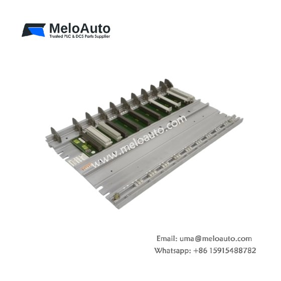 Siemens 6ES5700-1LA12 mounting sub-rack features 8 I/O slots, passive backplane, 19-inch rack mounting, and 100m remote connection distance