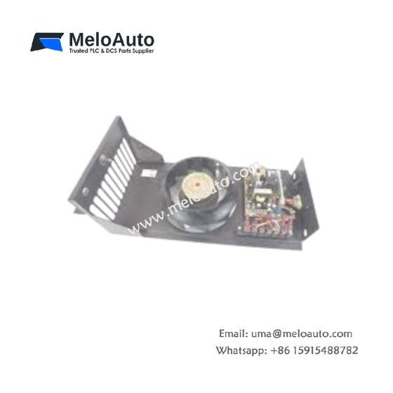 ABB IPFAN14 Fan Module: 85 CFM airflow, 3200 RPM brushless DC motor, speed sensor, 48 dBA, 267x52x185mm, 0.85kg. No battery.