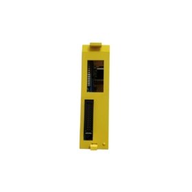 GE A03B-0807-C153 output module for PLC/CNC. 8 sinking outputs at 500mA each, 0.2ms turn-on, overcurrent protection, 145x90mm, 210g.