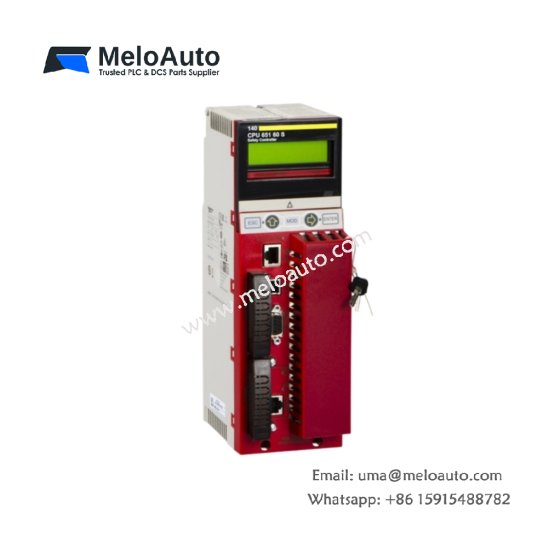 Schneider 140CPU67160S SIL 3 safety processor for Quantum PLC. 8MB RAM, 5ms execution, Ethernet, Modbus, 0.85kg.