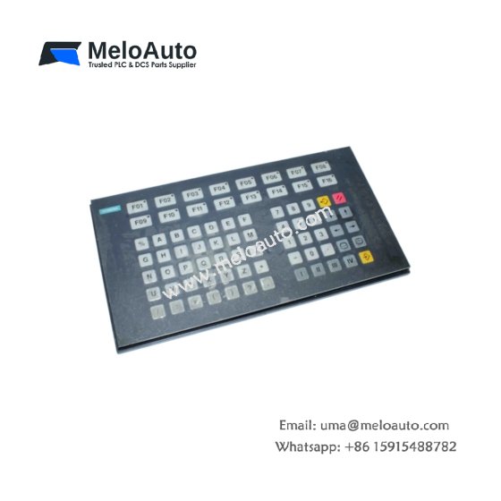 Siemens 6FM1496-1BB20 keyboard panel features 58 membrane keys, QWERTY layout, USB interface, IP54 front rating, and plug-and-play operation