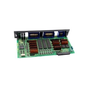 GE A16B-2201-0480 circuit board for CNC main control. 4-axis interpolation, 512KB SRAM, lithium battery backup, RS-232/422/485