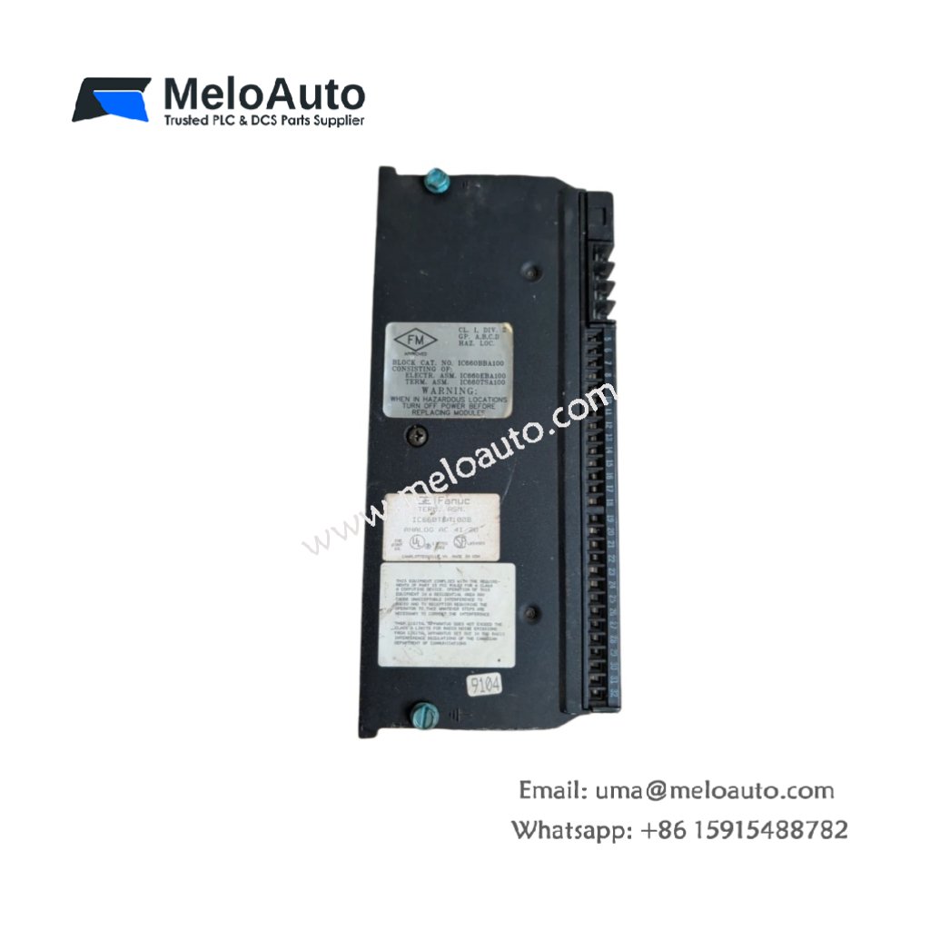 GE IC660TSA100: Durable Terminal Assembly for Genius I/O Blocks