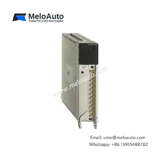 Schneider TSXAEY414 analog input module. 8 channels, 16-bit resolution, ±0.1% accuracy, 234 components, 0.44kg. For Modicon Premium PLC.