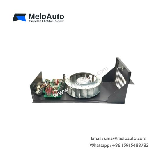ABB IPFAN13 Fan Assembly: 120 CFM airflow, dual brushless DC fans, 2800 RPM, 470µF capacitor, 267x105x185mm, 1.15kg.