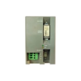 ALU 200 CPU. 20MHz processor, 128KB program memory, 64KB data memory, 0.8ms scan time, 0.52kg. For compact machine control.