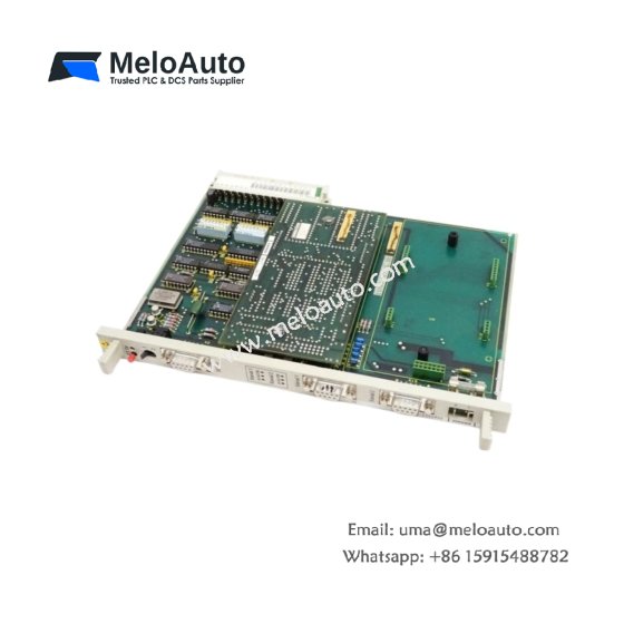 Siemens 6AW5463-0AA interface module. 2 x 25-pin D-sub ports, 1500V isolation, 268 components, 680µF storage, 0.78kg. For signal conversion.