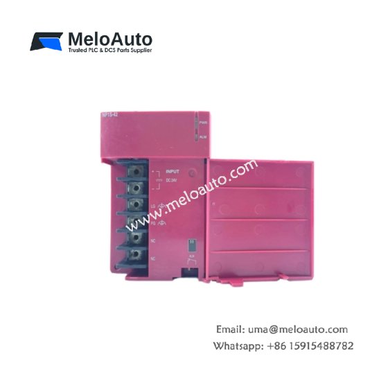Fuji NP1S-42 power supply module for NP1 series. 100‑240V AC input, 5V 3A and 24V 0.8A outputs, 1500µF energy storage, 82% efficiency.