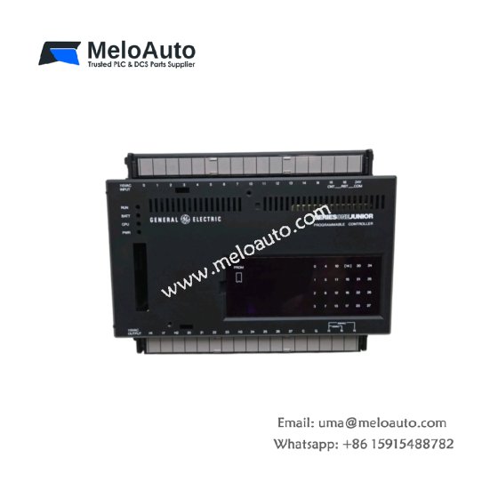 GE IC609SJR100C Series One Junior basic unit features 8 inputs, 6 relay outputs, 1 kB program memory, 4 timers, 4 counters