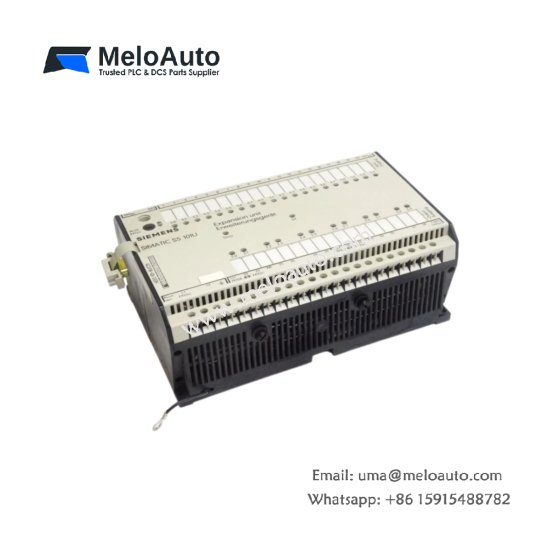 Siemens 6ES5101-8UC31 expansion unit with 8 I/O slots, 100m distance capability, 12.8J storage, and 1.25kg weight for SIMATIC S5 systems.