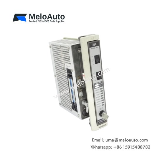 Buy the Schneider PC0984480 Modicon CPU module. Features battery-backed CMOS RAM, an RS-232 port, and integrated power supply