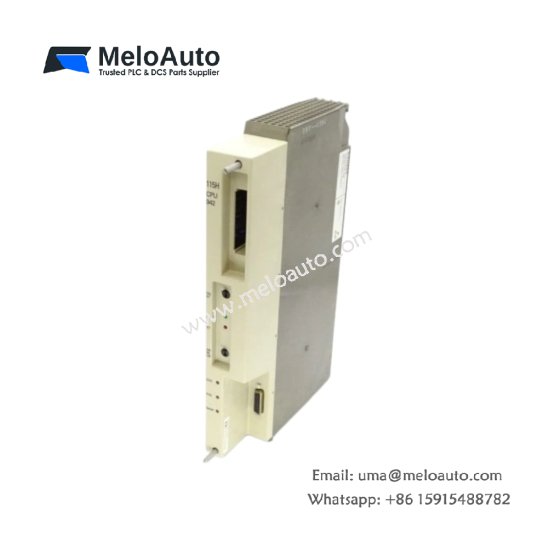 Siemens 6ES5942-7UH11 CPU 942H for SIMATIC S5-115U. 16KB RAM, 256 I/O, AS511 programming port, 2ms per 1K STL.