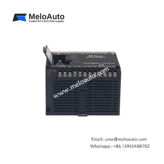 GE IC693UDR001NP1 micro PLC unit for small automation. 8 digital inputs, 6 relay outputs, 6KB flash, 2KB RAM, RS-232 port, DIN rail mount.