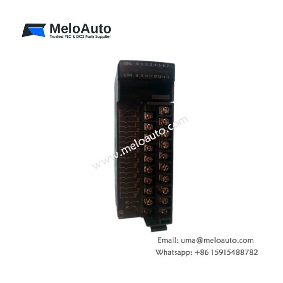 Fuji NP1X1610-R1/RI digital input module with 16 channels, 24V DC, 1.5ms response time, optocoupler isolation, 220µF capacitor.