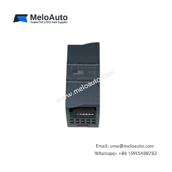 Siemens 6ES7231-5PF30-0XB0 analog input module. 8 RTD/thermocouple channels, 24-bit ADC, 0.1°C resolution, 186 components, 0.21kg. For S7-1200.