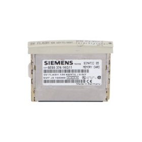 Siemens 6ES5374-1KG11 SIMATIC S5 memory card. 128KB Flash-EPROM, 5V DC, short-type form factor for PLC storage.
