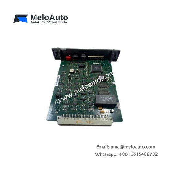 ABB Bailey IMRCC02 INFI 90 CPU & communication module. Features 16-bit CPU, 2 serial ports, battery-backed SRAM, 128KB program memory.