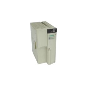 Schneider TSXPSY5500M power supply for Modicon Premium. 100-240V AC input, 5V 8A and 24V 0.5A output, 20ms hold-up, no battery