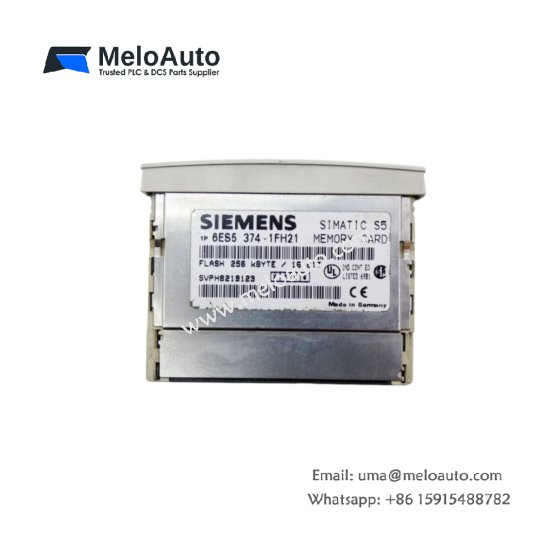 Siemens 6ES5374-1FH21 Memory Card for SIMATIC S5. 64KB EPROM, 10-year data retention, no battery, UV-erasable, 0.11kg. Siemens 6ES5374-1FH21 Memory Card for SIMATIC S5. 64KB EPROM, 10-year data retention, no battery, UV-erasable, 0.11kg.