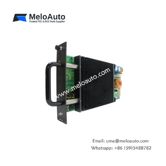ABB Bailey IPFLD01 field power module with 24V 5A output, 42.5J energy storage, 35ms hold-up, and 0.58kg weight for DIN rail.